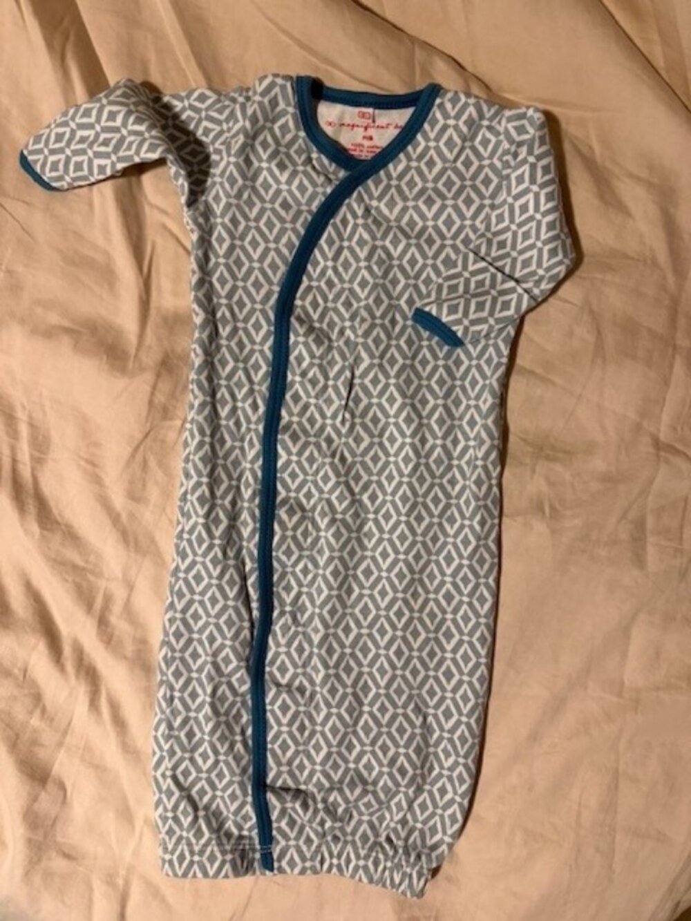 Magnificent Baby Magnetic Cotton Sleep Gown (Blue)
